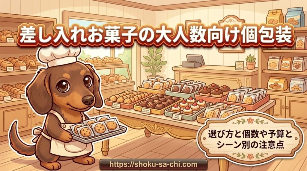 【差し入れお菓子の大人数向け個包装】選び方と個数や予算とシーン別の注意点