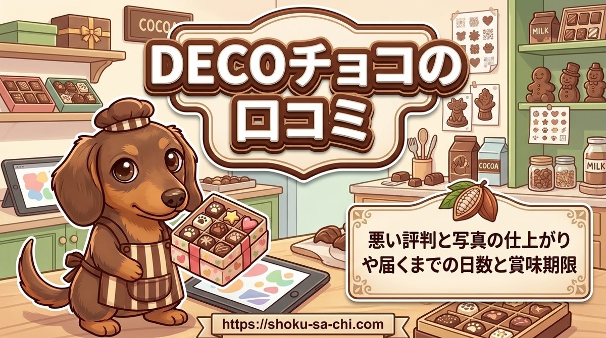 【DECOチョコの口コミ】悪い評判と写真の仕上がりや届くまでの日数と賞味期限