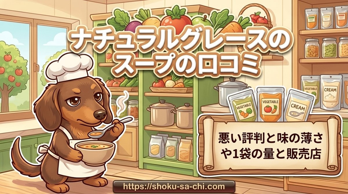 【ナチュラルグレースのスープの口コミ】悪い評判と味の薄さや1袋の量と販売店