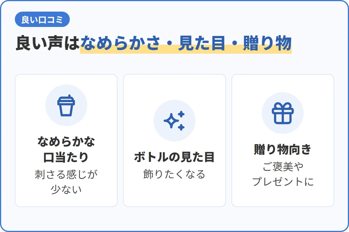 良い声はなめらかさ・見た目・贈り物